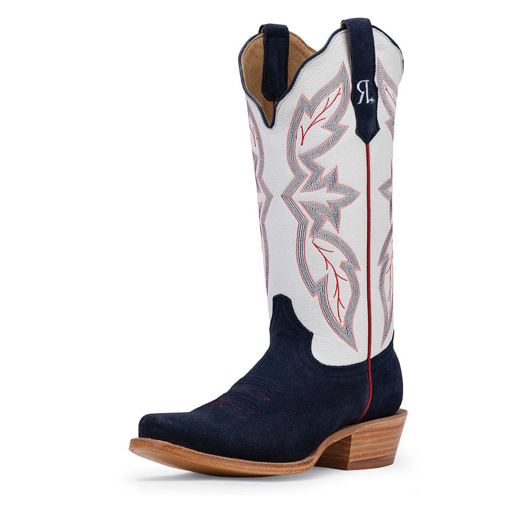 What is the style number of these R. Watson Women's Midnight Rough-Out Cowboy Boots?