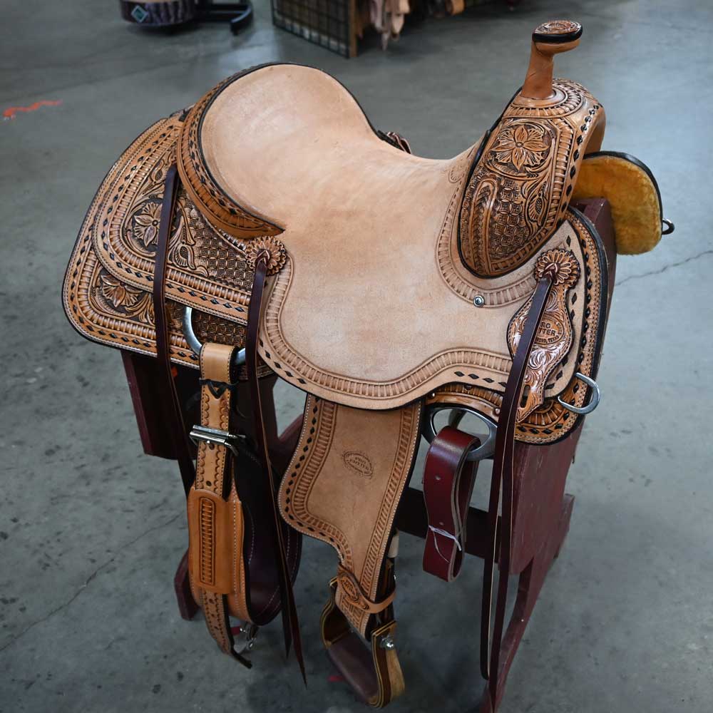 What is the skirt length, gullet size, and tree info on this 14.5" Teskey's Pro Cutter Ranch Cutter Saddle?