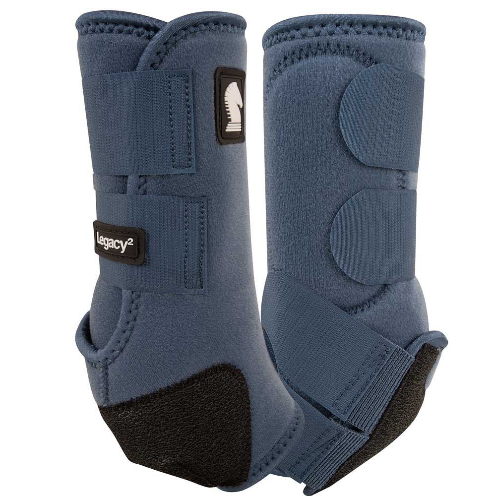 What kind of attachment do the Classic Equine Legacy2 Boots use?