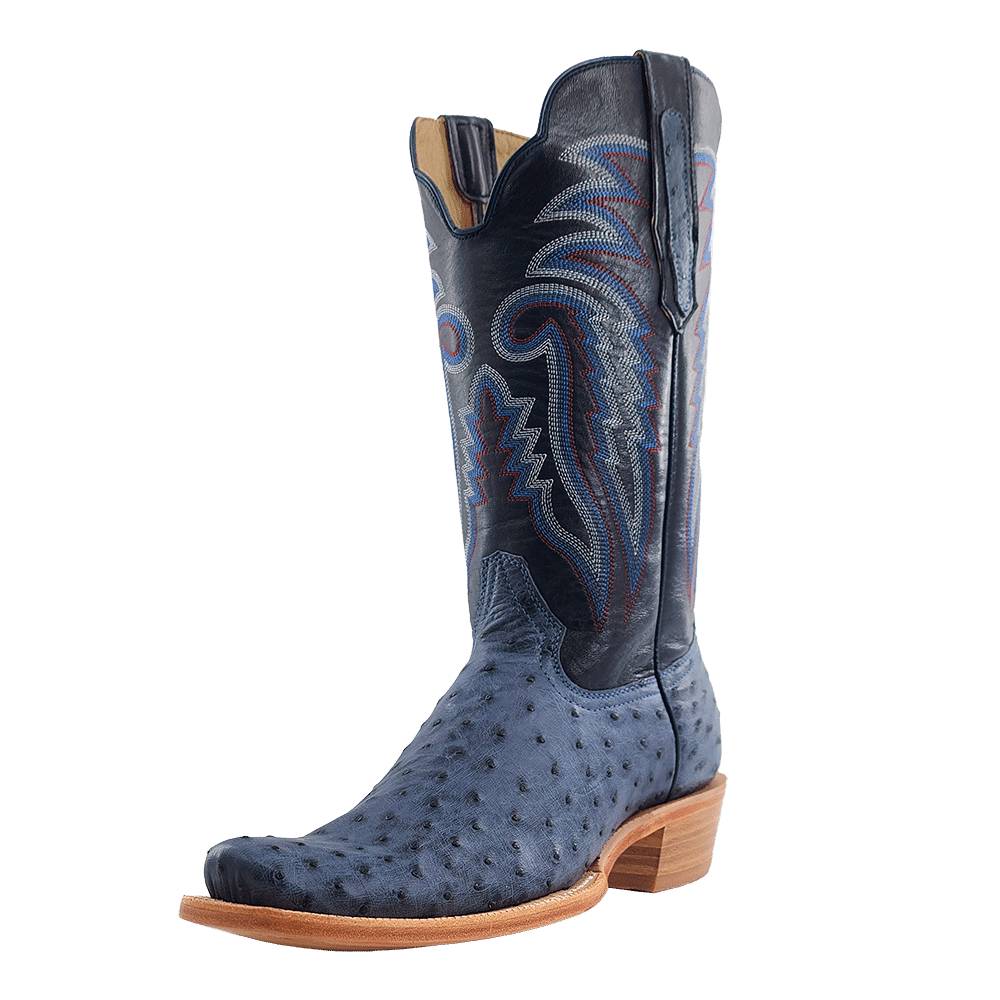 R. Watson Men's Denim Bruciato Full Quill Ostrich Cutter Toe Boot Questions & Answers