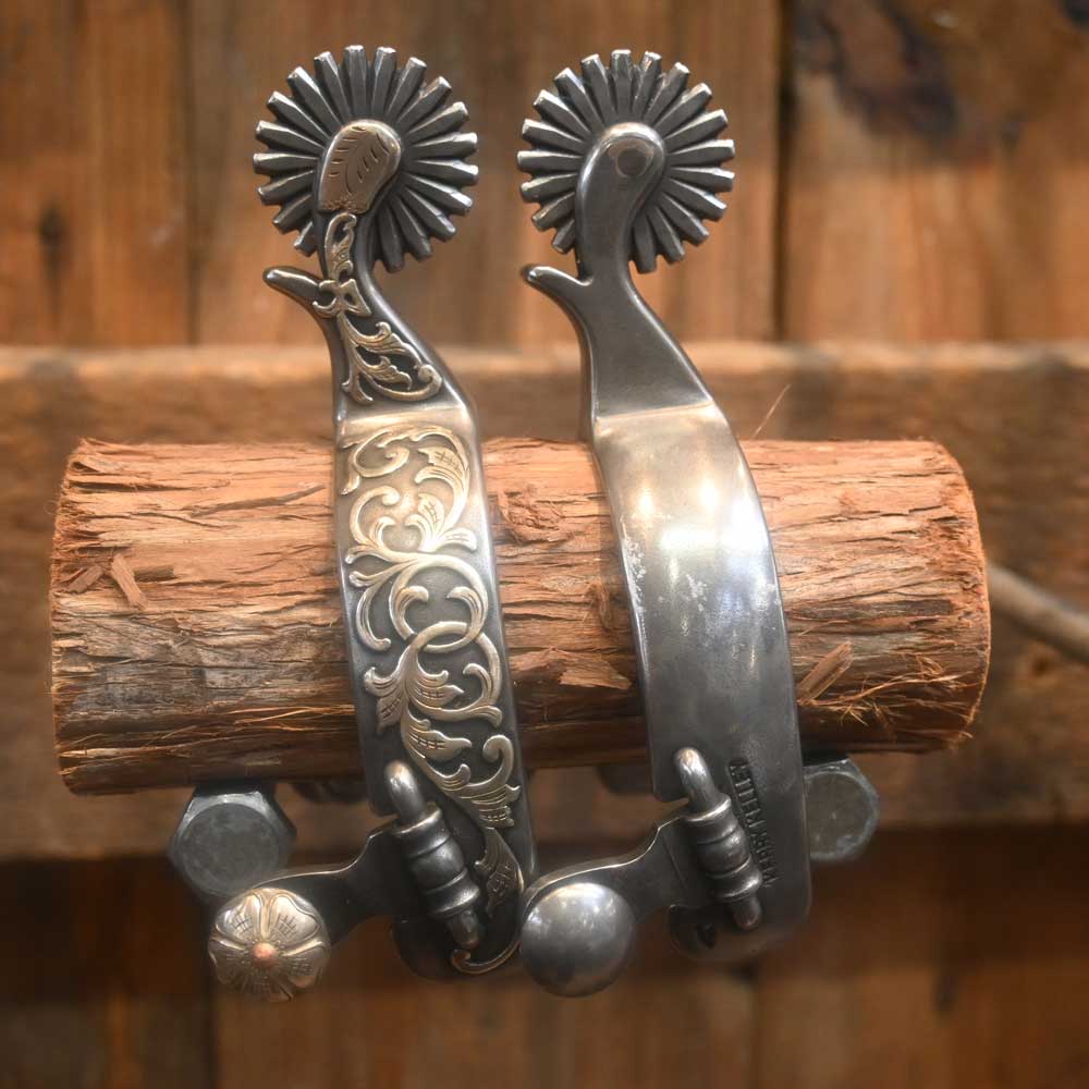 Kerry Kelley Silver Mounted Spurs 21 pt Rowels Questions & Answers