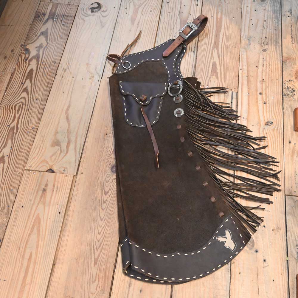 What kind of hardware is used in these Titon Leather Chaps?