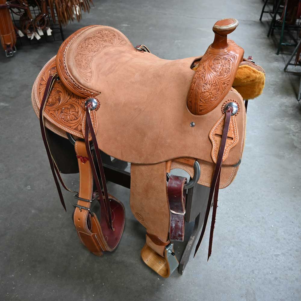 What type of tooling does the 16" TESKEY'S RANCH SADDLE have?