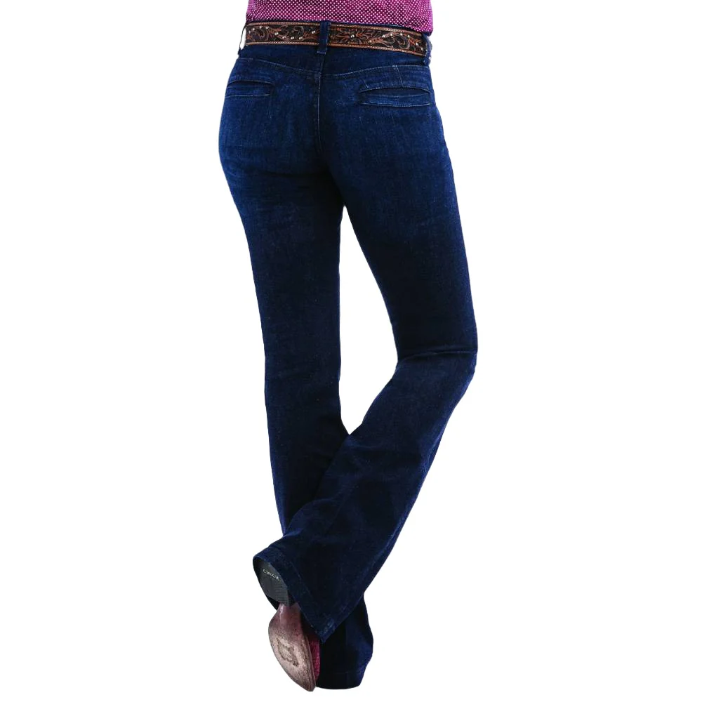 What type of denim is used in these Cinch Women's Lynden Slim Fit Trouse?