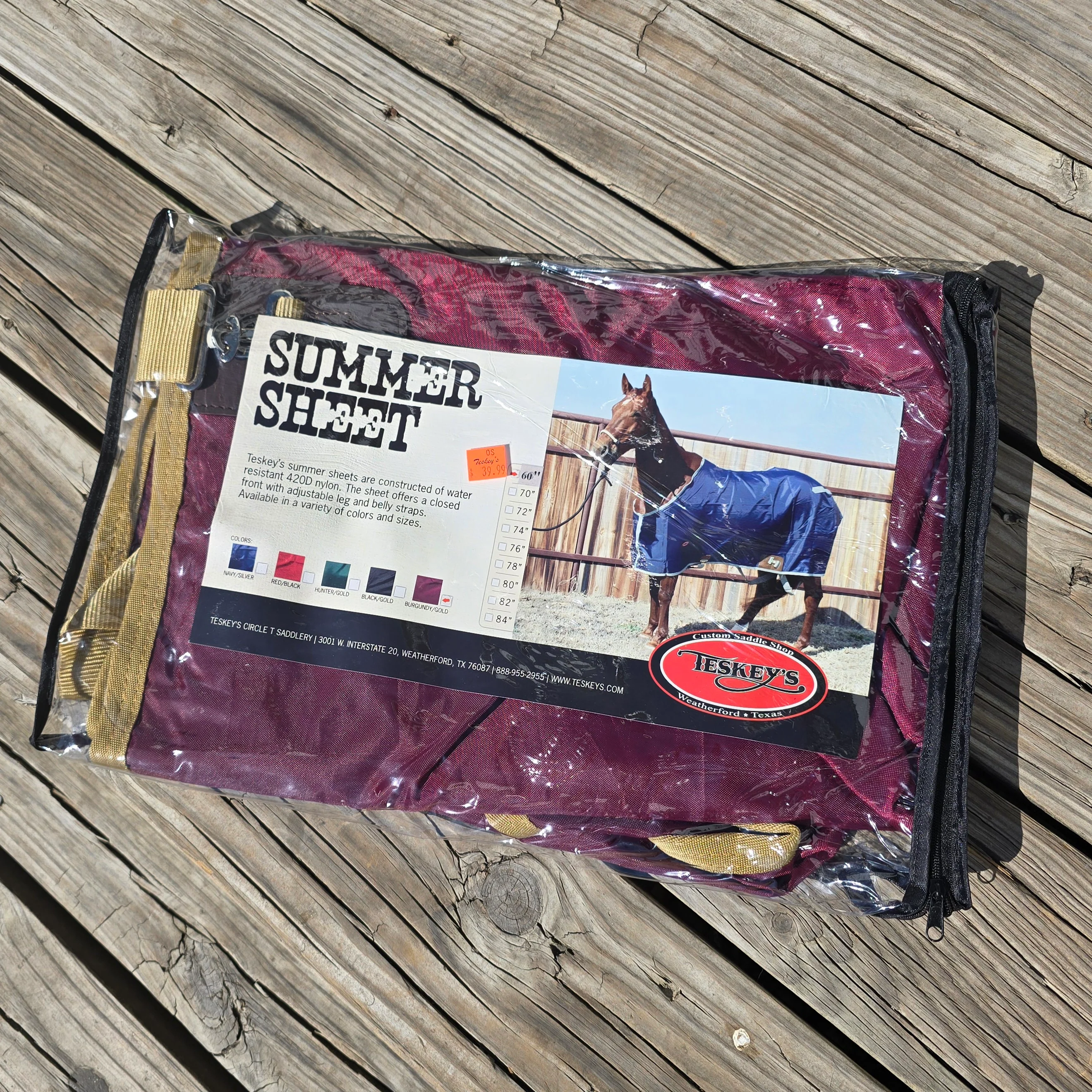 NEW Teskey's 420D Nylon Summer Sheet (Multiple Sizes & Colors) Questions & Answers