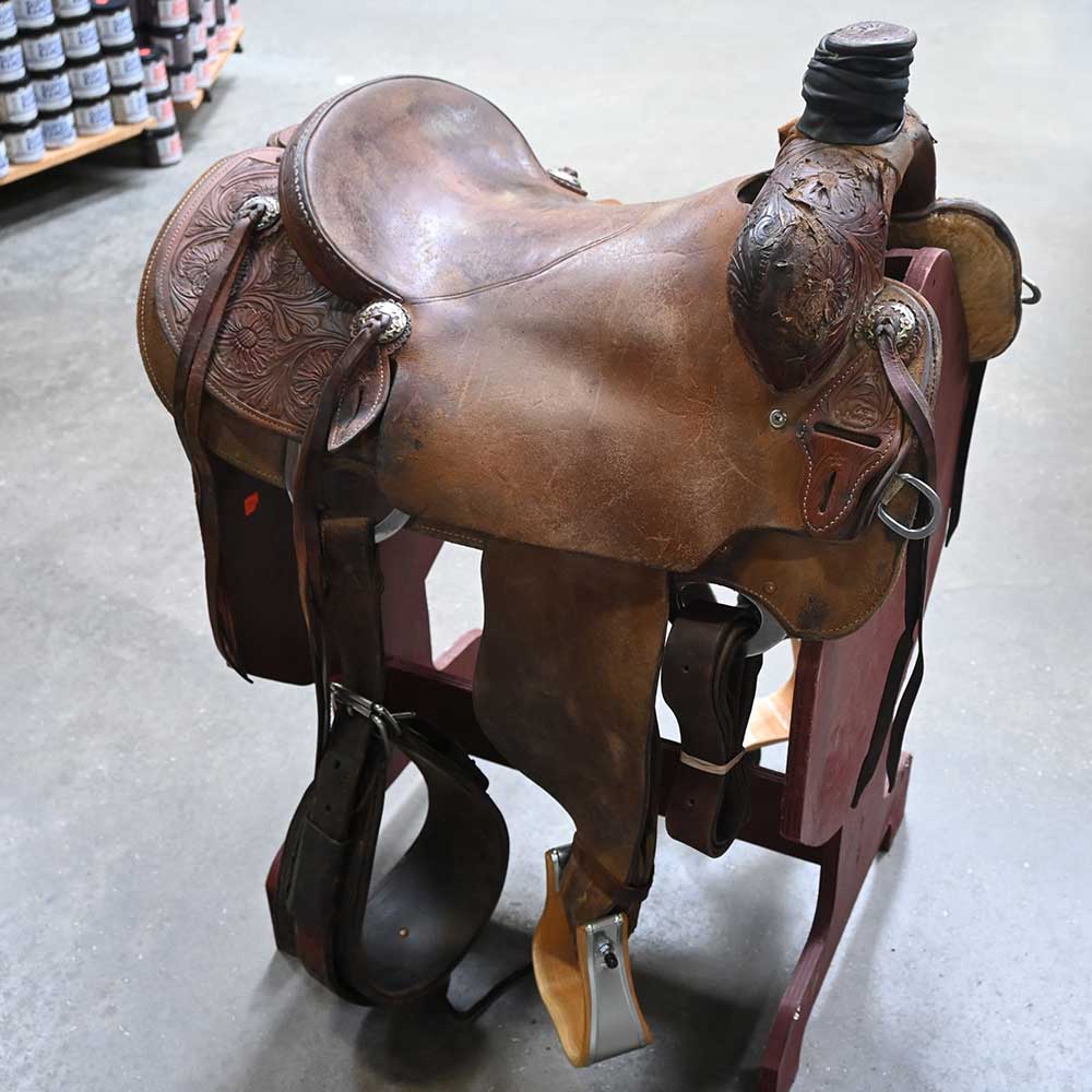 What is the warranty period for this 15.5" USED CACTUS RANCH SADDLE?
