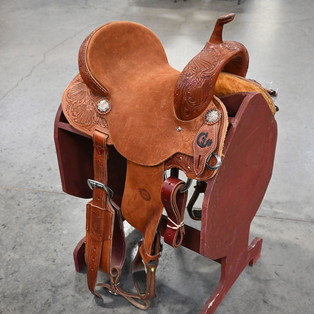 What's the gullet size on this 14" JEFF SMITH C3 BARREL SADDLE?