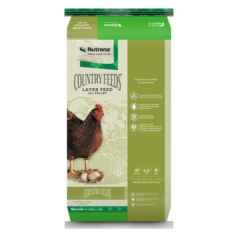Nutrena Country Feeds Layer 16% Feed Pellet Questions & Answers