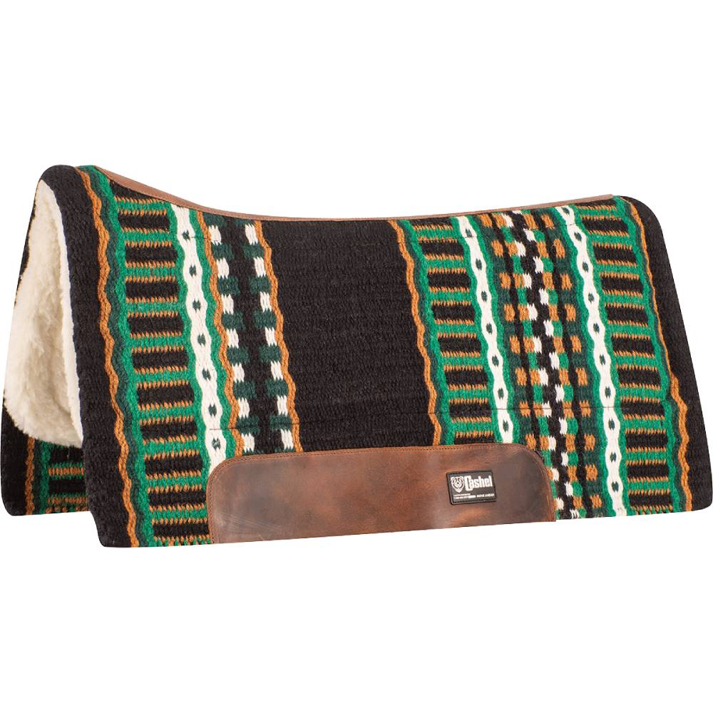 What type of wear leathers does the Cashel Blanket Top Performance 32x34 Saddle Pad have?