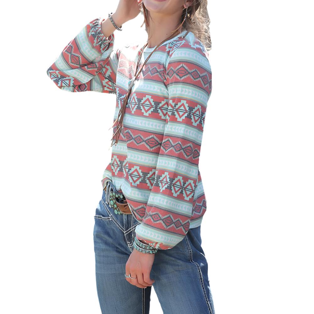 What is the chest measurement for the Cruel Denim Knit Long Sleeve Tee?