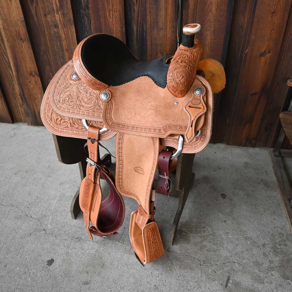What is the cantle height on the 14" TESKEY'S TEAM ROPING SADDLE?