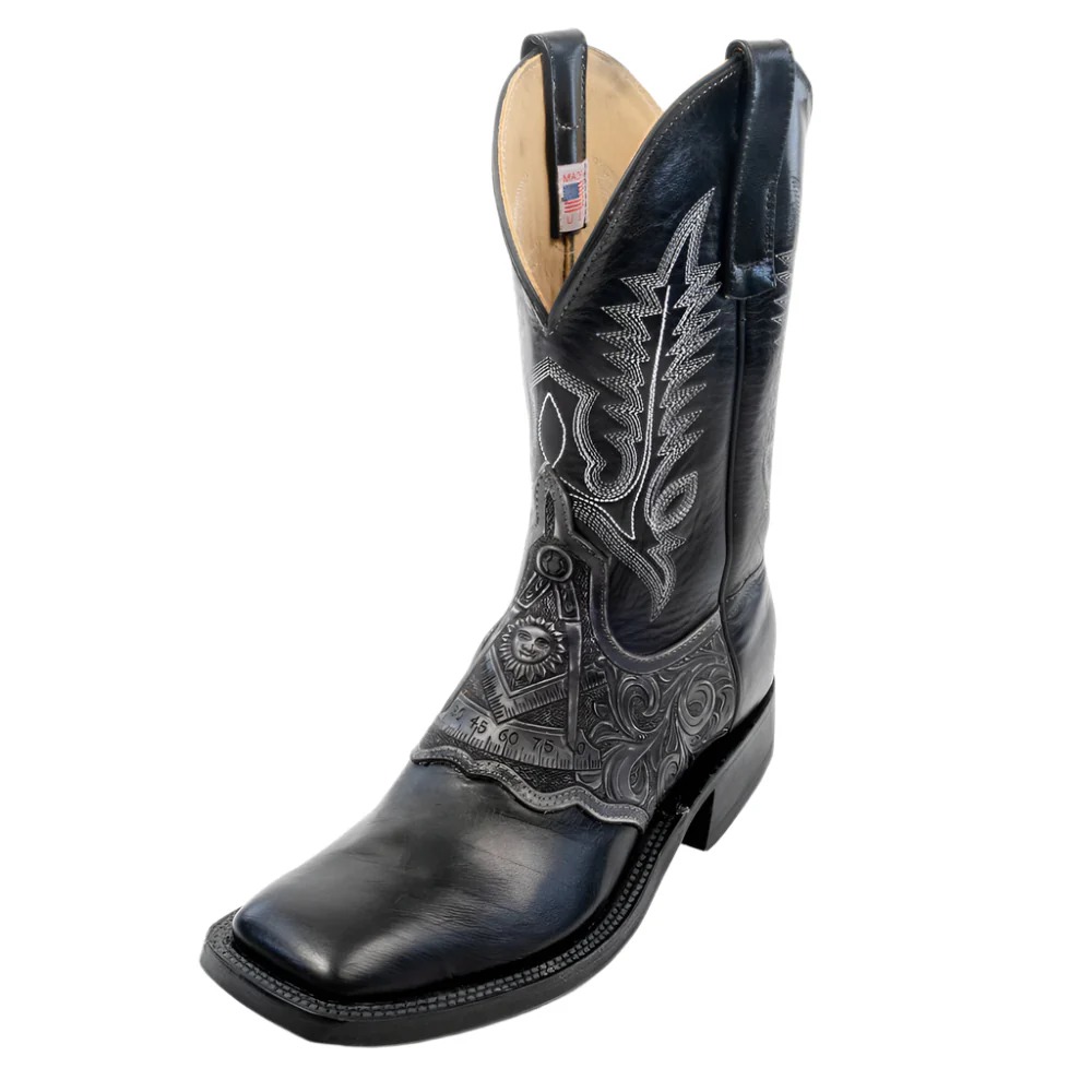 Can I custom order the Anderson Bean Men's Past Master Square Toe Boot - Teskey's Exclusive with only the master mason square and compass?