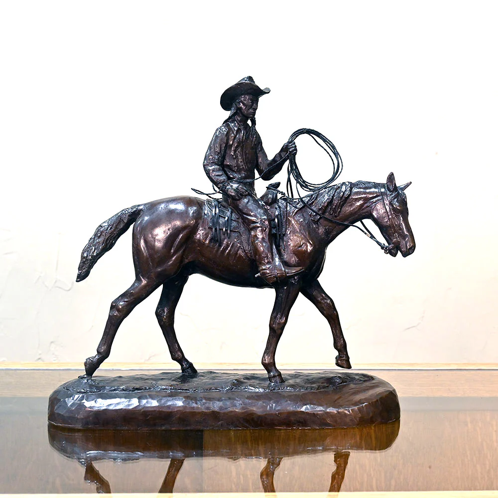 Can I get a photo of the artist's signature and edition number on this Lone Rider by Ace Powell?