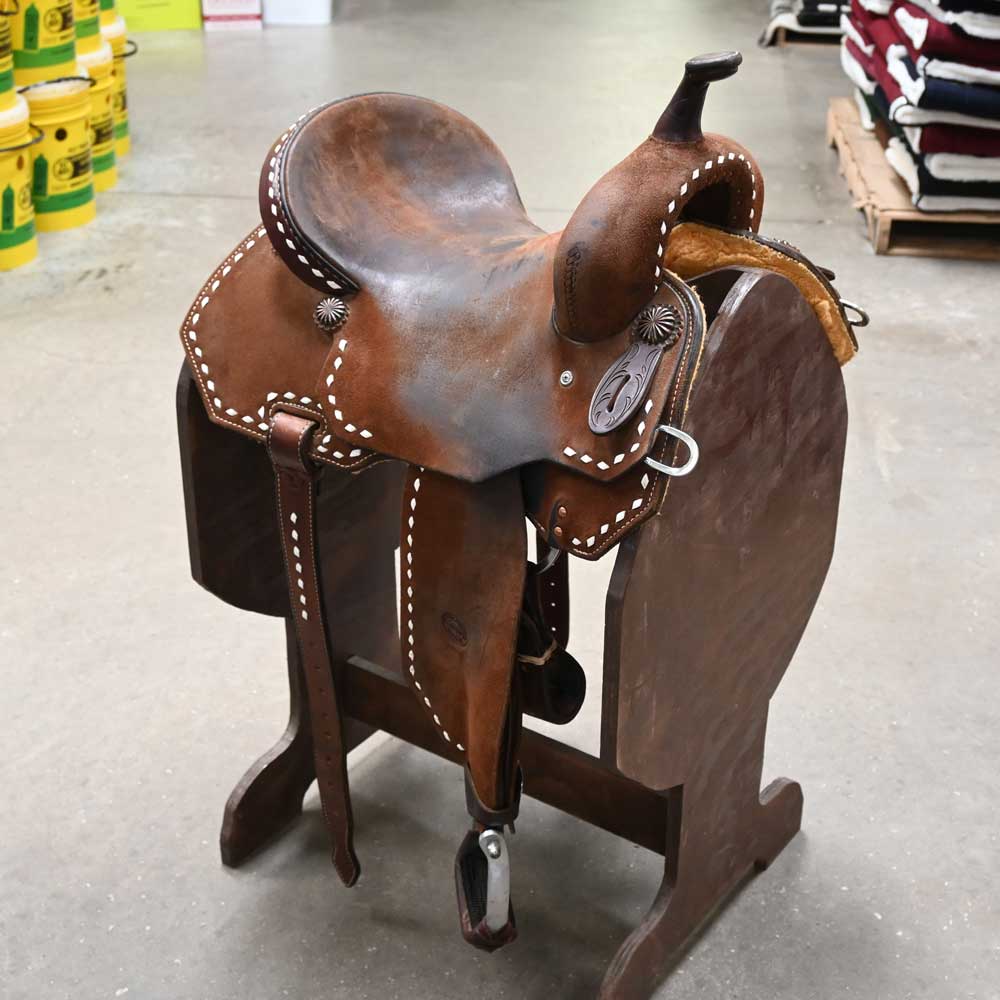 Could I get the specs on this 14.5" USED ROBBIE PHILLIPS BARREL SADDLE?