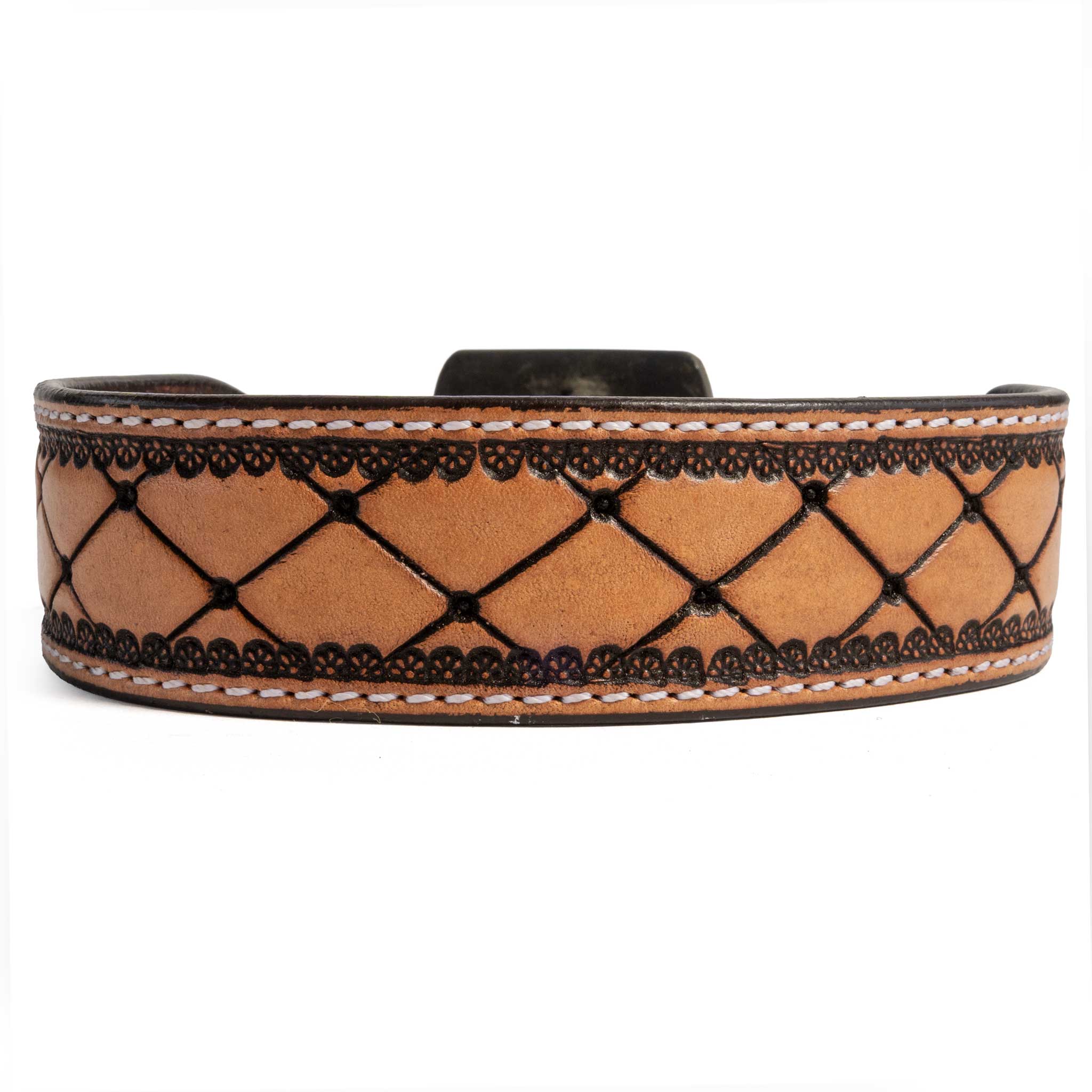 Quilted Leather Dog Collar With Engraved buckle Questions & Answers