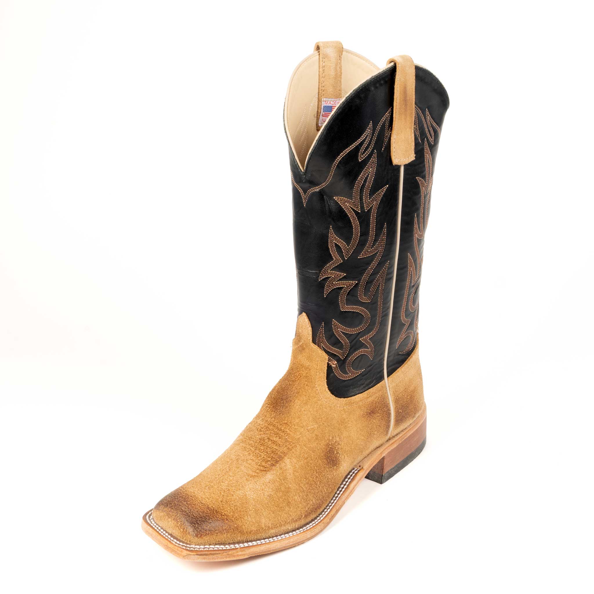 Please send me pictures of that Anderson Bean Men's Square Toe Tan Crazyhorse Black Glove Western Boot?