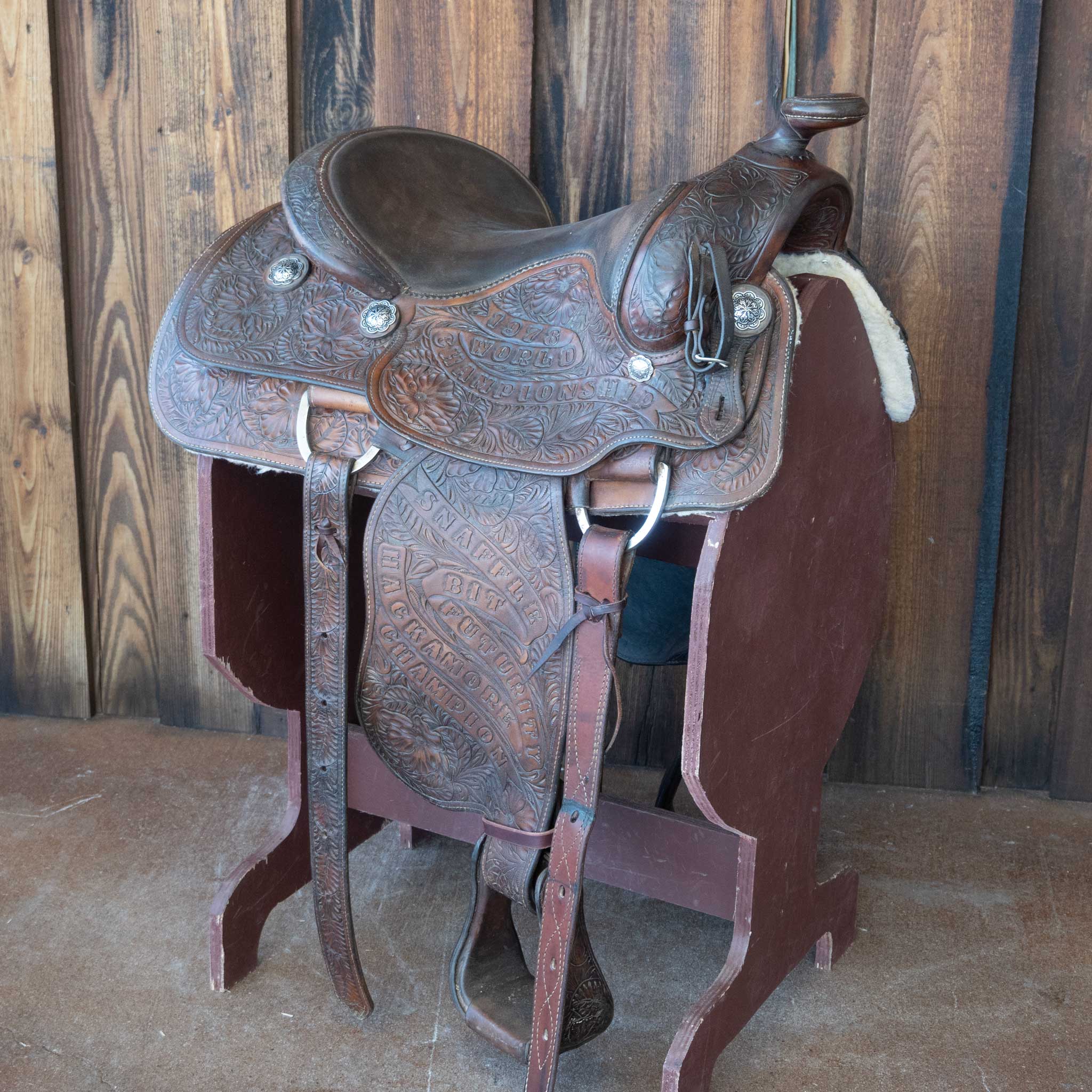 Would you take a trade on this 16" USED GARY ANGLIN RANCH SADDLE?