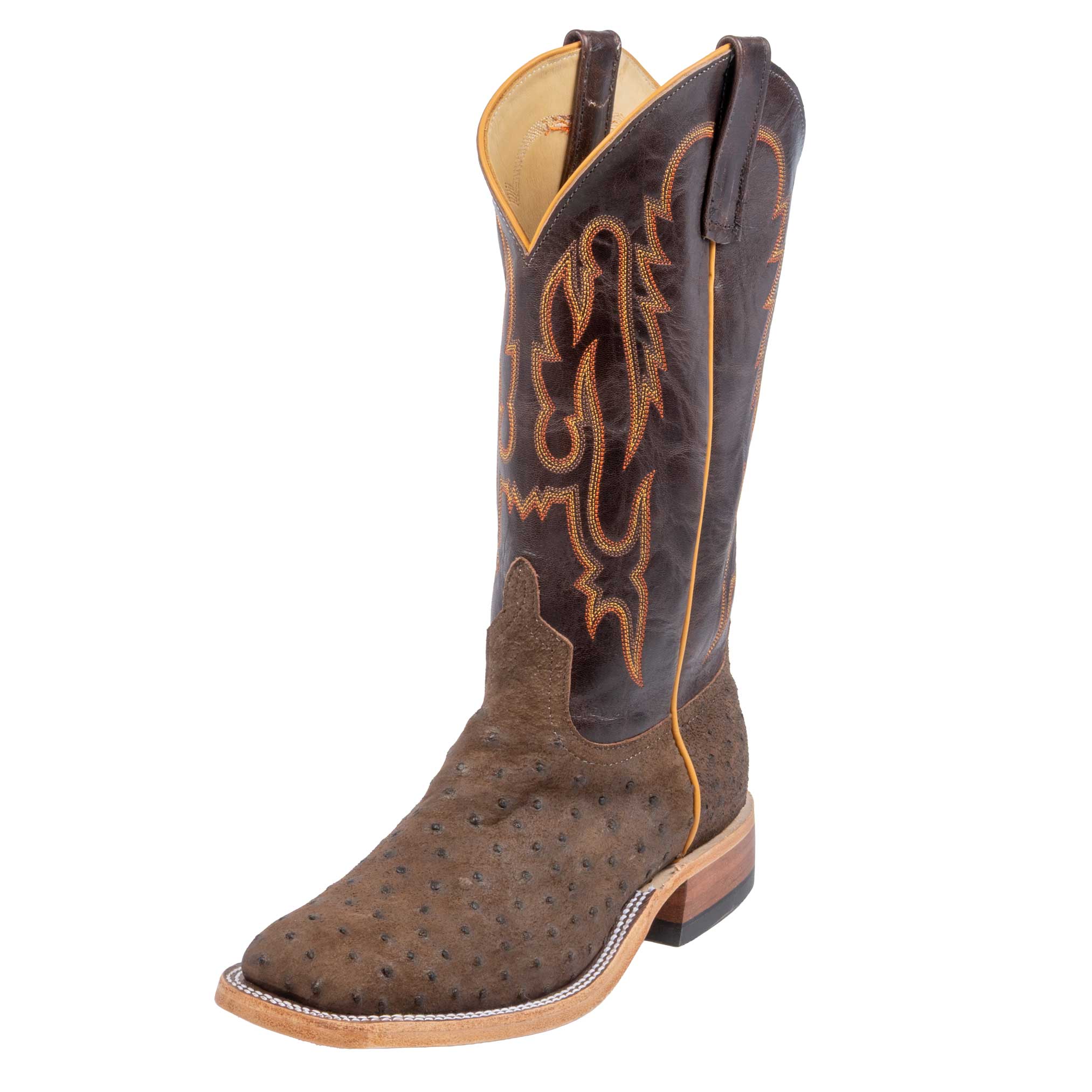 Anderson Bean Men's Square Toe Raisin WW Ostrich Chocolate Western Boot Questions & Answers