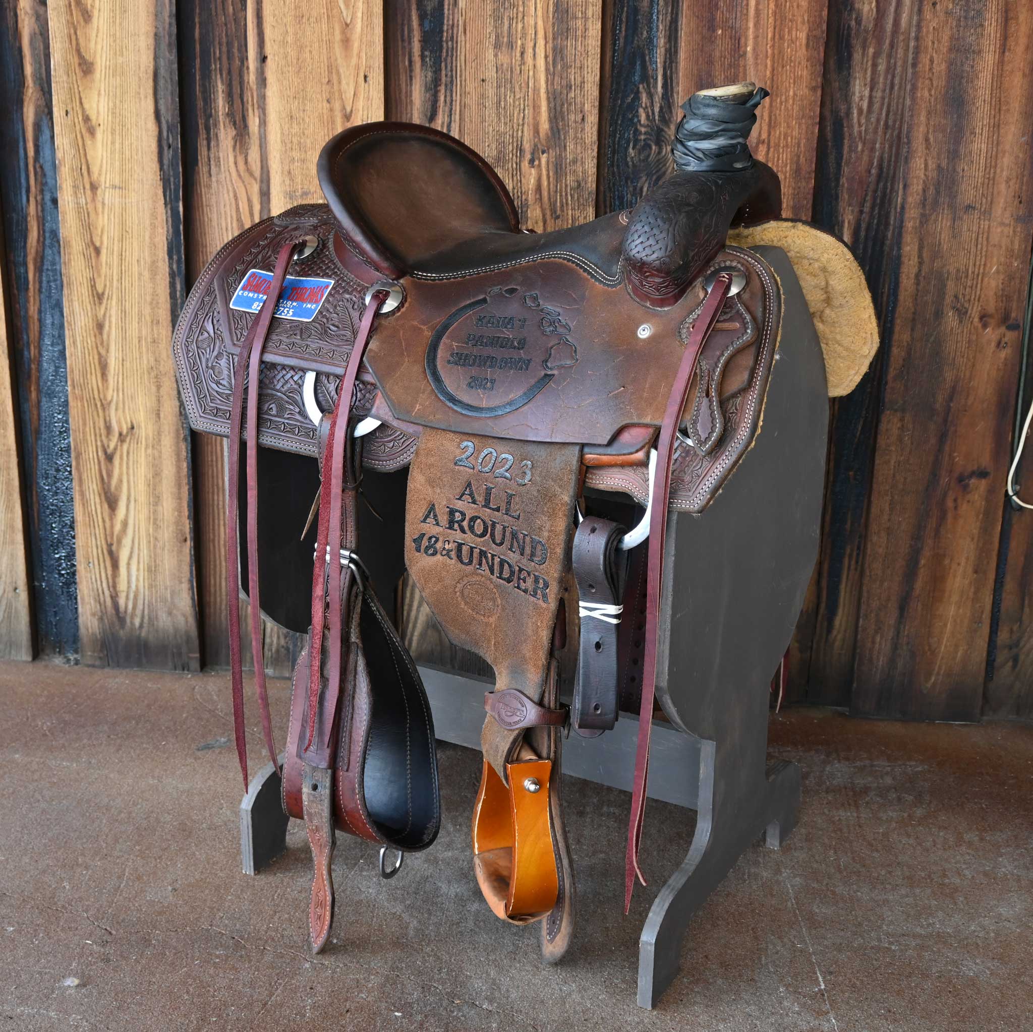 15.5" USED TESKEY'S TEAM ROPING SADDLE Questions & Answers