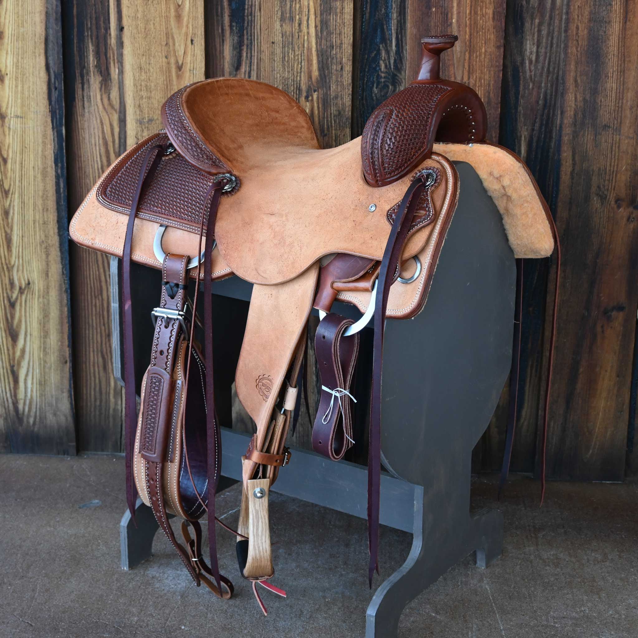 What is the weight of this 16" TESKEY'S RANCH CUTTER SADDLE?