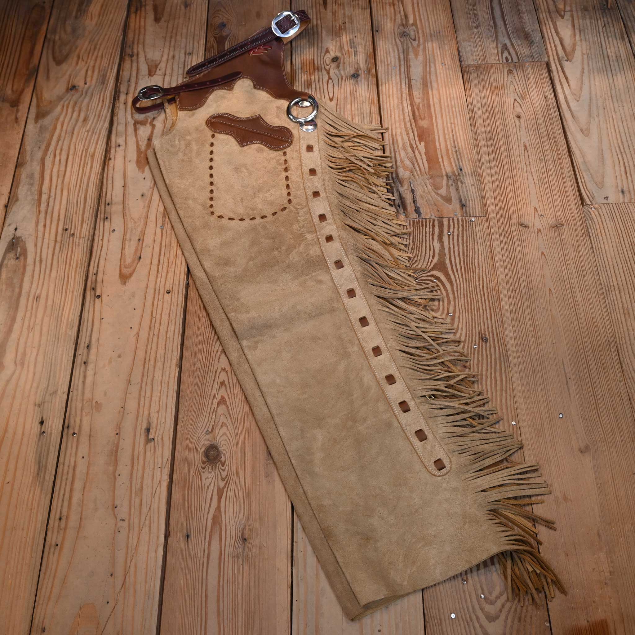 Teskey's Medium Roughout Tan Shotgun Chaps Questions & Answers