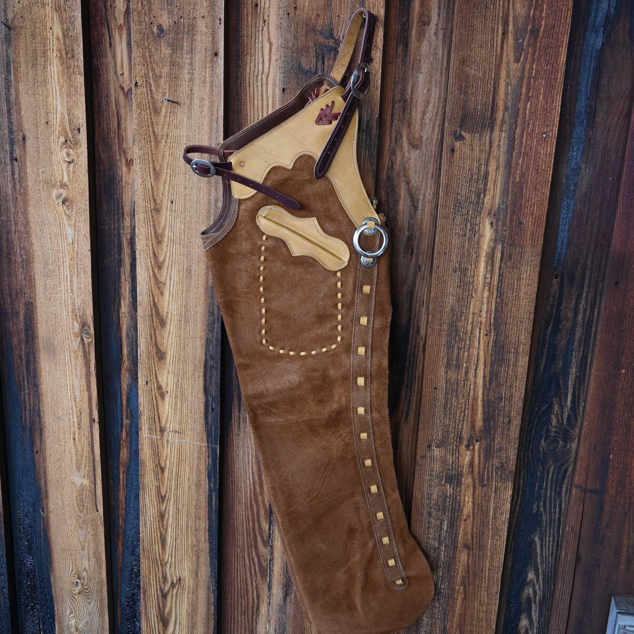 What does the term "shotgun chaps" mean?