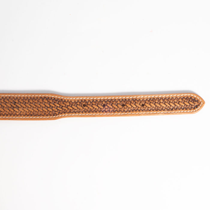 Basketweave Leather Dog Collar