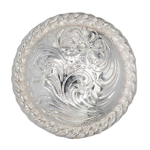 Polished Floral Concho with Rope Edge Tack - Conchos & Hardware MISC