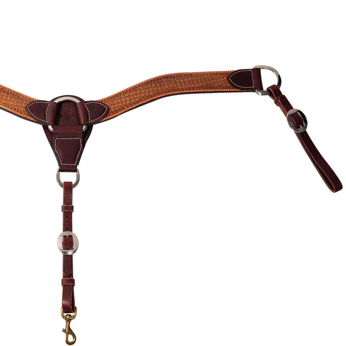 Professional's Choice 2" Hand Stamped Contoured Breast Collar Tack - Breast Collars Professional's Choice Windmill Pattern with Antique Finish