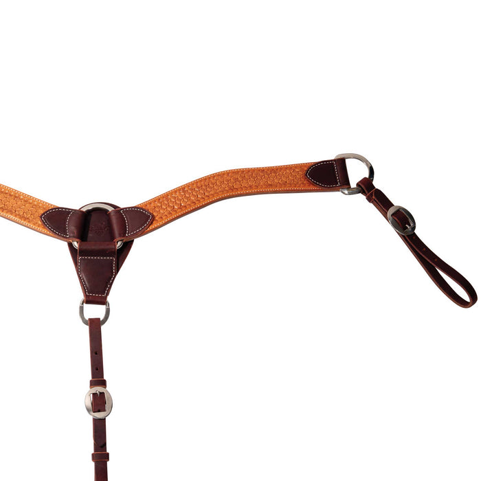 Professional's Choice 2" Hand Stamped Contoured Breast Collar Tack - Breast Collars Professional's Choice Box Tool Stamp with Natural Finish