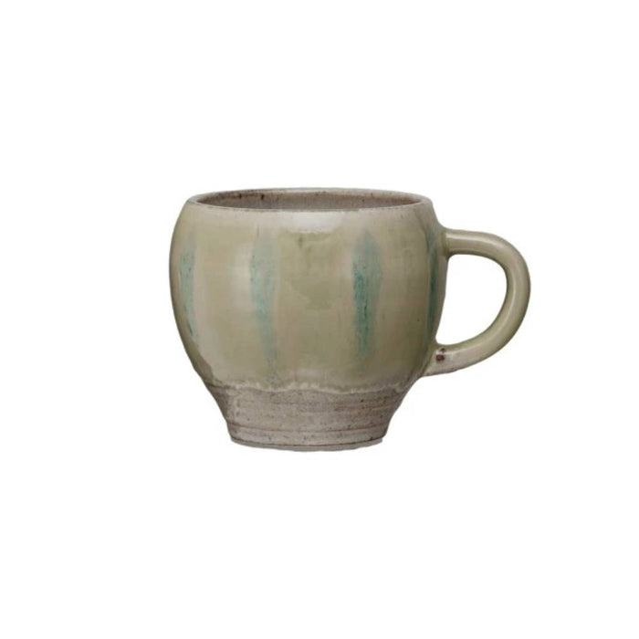 12 oz. Hand-Painted Stoneware Mug - Cream HOME & GIFTS - Tabletop + Kitchen - Drinkware + Glassware Creative Co-Op   