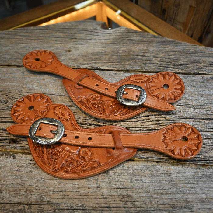 Bob Marrs Floral/Longhorn Spur Straps
