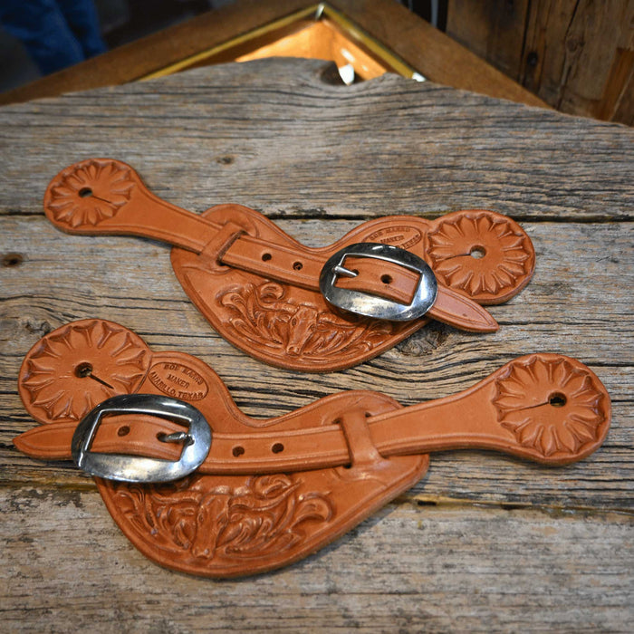 Bob Marrs Floral/Longhorn Spur Straps