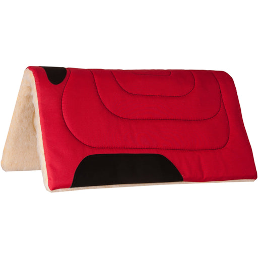 Mustang Cordura Top Pad with Fleece Bottom Tack - Saddle Pads Mustang Red