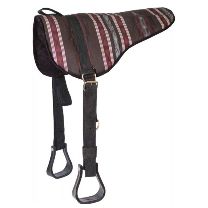 Mustang Sierra Herculon Bareback Saddle Pad w/Stirrups Tack - Saddle Pads Mustang Apache Black