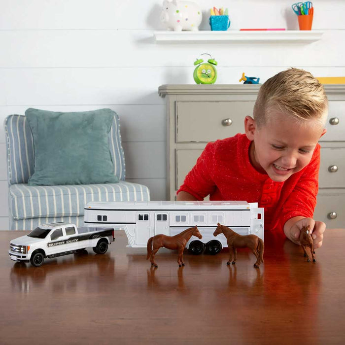 Ford F-350 Pickup with Horse Trailer and Horses Toy KIDS - Accessories - Toys Tomy