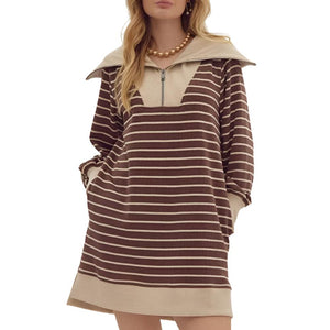 Striped Mini Dress - FINAL SALE WOMEN - Clothing - Dresses Entro