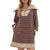 1/4 Zip Striped Mini Knit Dress WOMEN - Clothing - Dresses Entro   