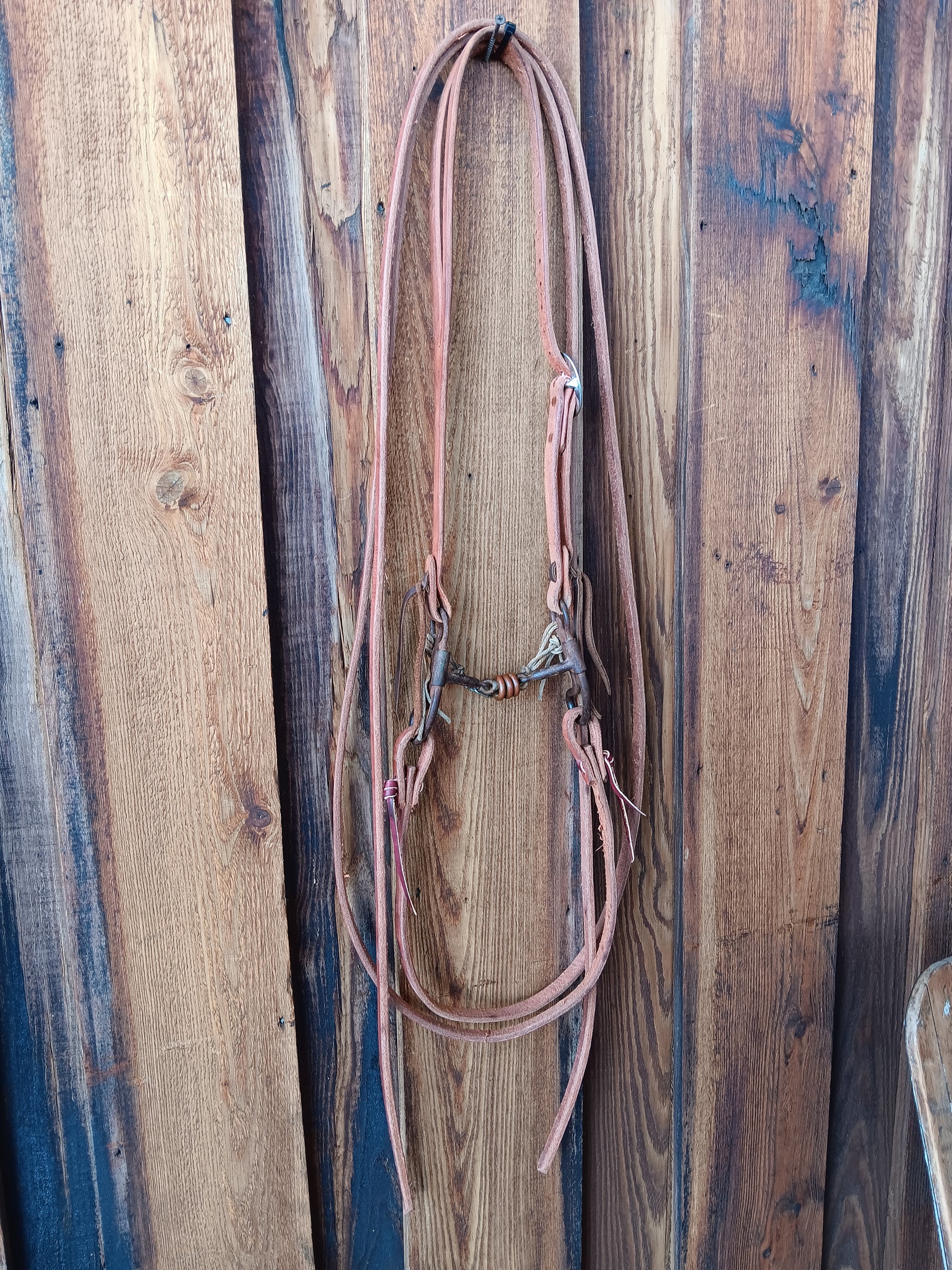 Bridle Rig Smooth Snaffle with Dogbone and Copper Rollers Bit  RIG111 Tack - Rigs MISC   