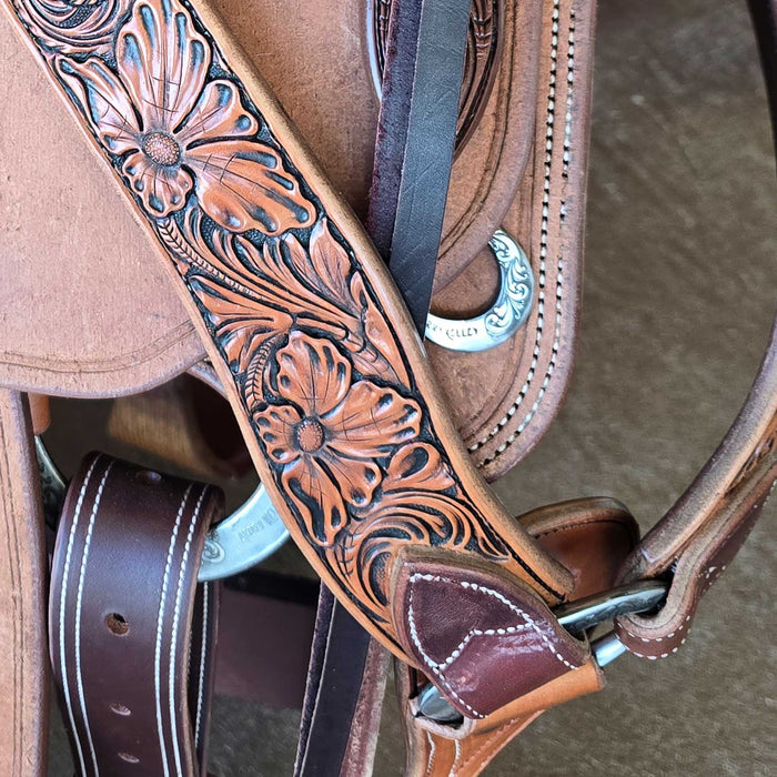 14" DAVID HASLERIG HOGG TREE TEAM ROPING SADDLE