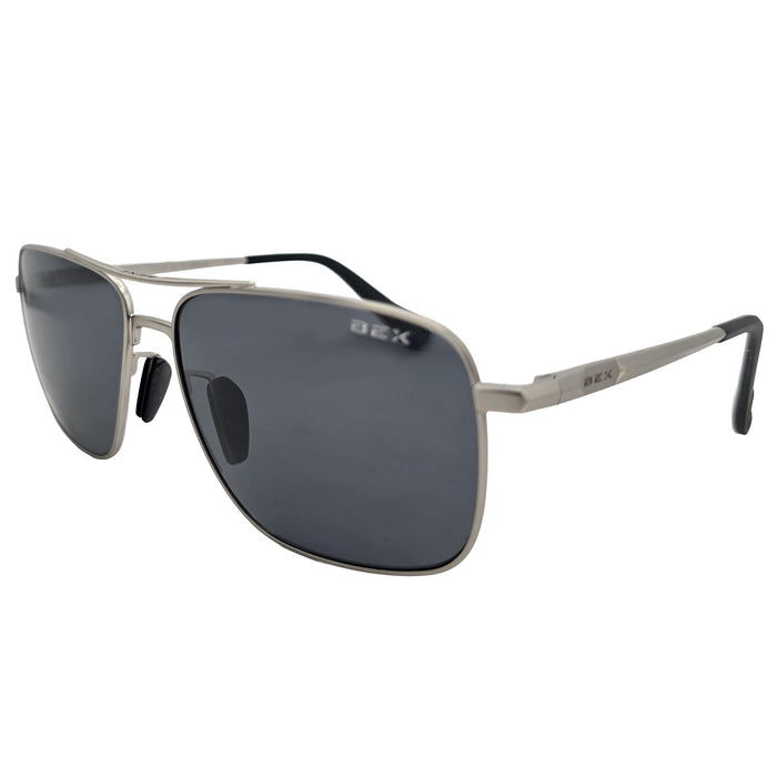BEX Porter Sunglasses ACCESSORIES - Additional Accessories - Sunglasses Bex Sunglasses Matte Silver/Gray