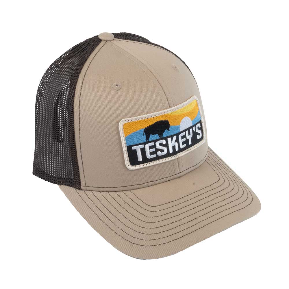 Teskey's Buffalo Sunset Cap - Khaki/Coffee TESKEY'S GEAR - Baseball Caps Richardson   