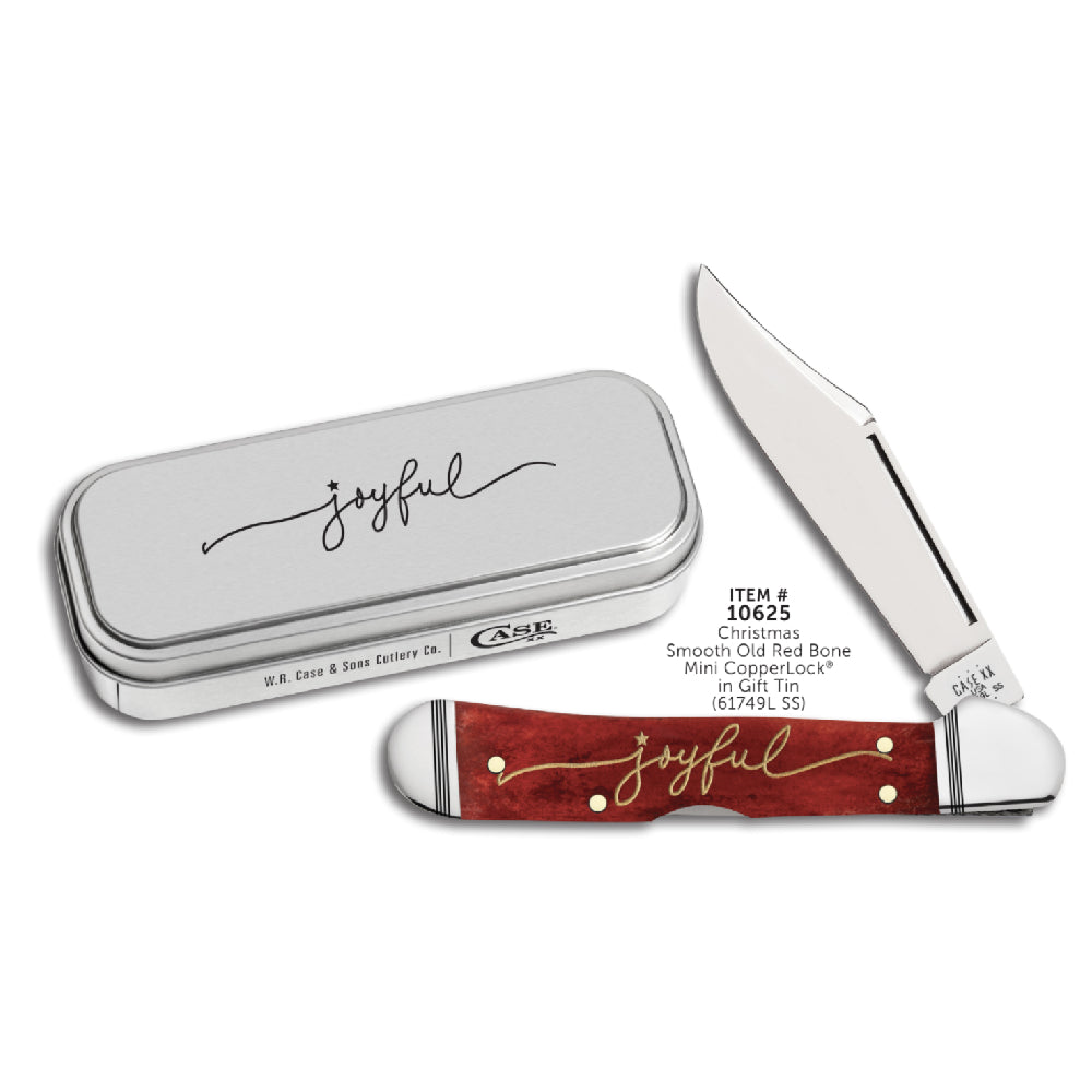 Case Christmas Old Red Bone Smooth Mini Copperlock Knives W.R. Case   