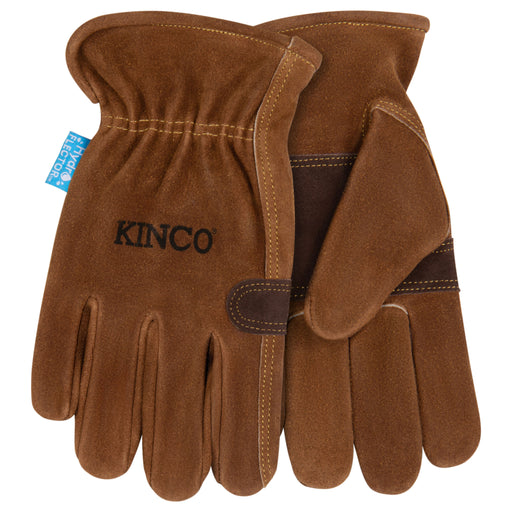 Kinco HydroFlector™ Water-Resistant Premium Suede Cowhide Driver with Double-Palm For the Rider - Gloves Kinco