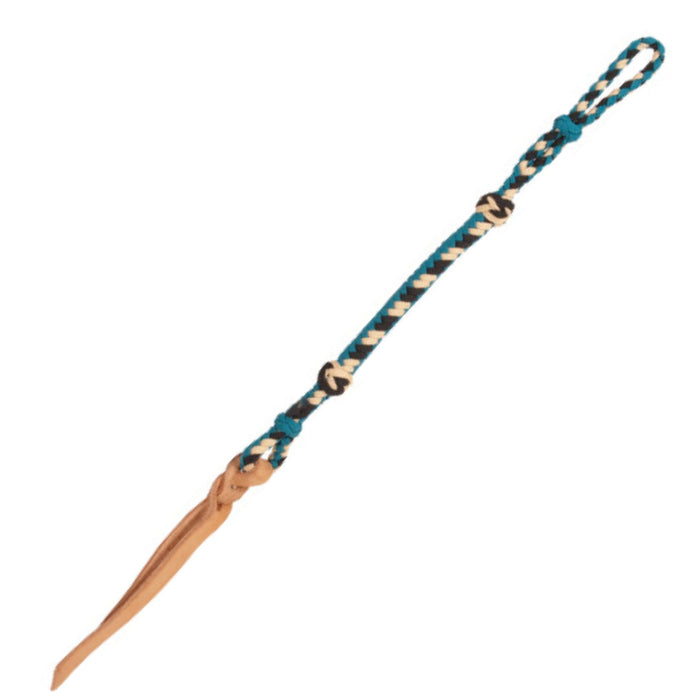 Mustang Poly Quirt Tack - Whips, Crops & Quirts Mustang Black/Teal/Cream