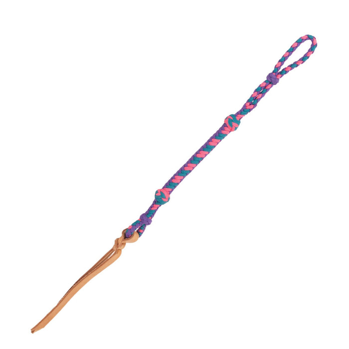 Mustang Poly Quirt Tack - Whips, Crops & Quirts Mustang Teal/Purple/Pink