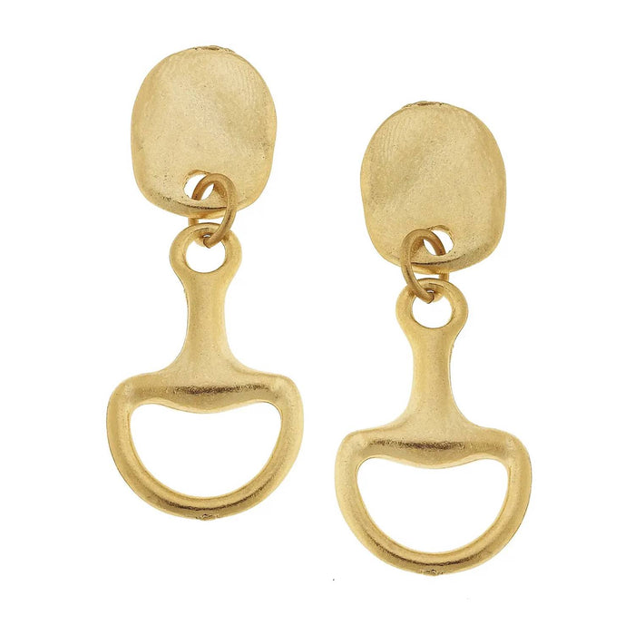 Horse Bit Gold Earrings