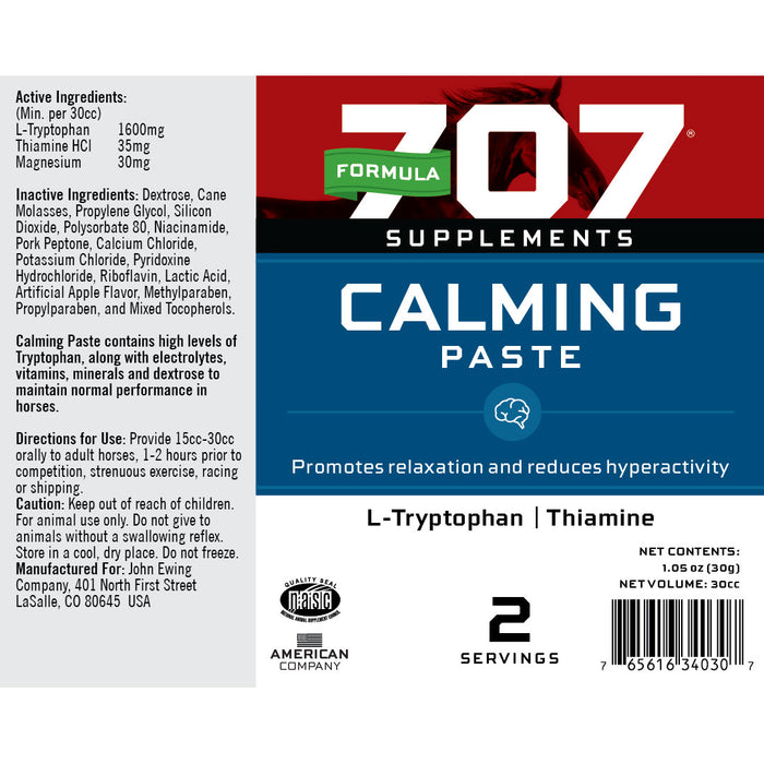 Formula 707 Calming Paste Equine - Supplements Formula 707