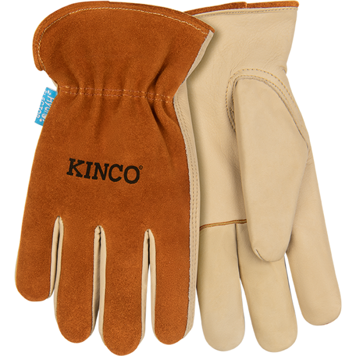 Kinco Water-Resistant Premium Grain & Suede Cowhide Driver For the Rancher - Gloves Kinco   