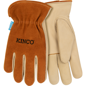 Kinco Water-Resistant Premium Grain & Suede Cowhide Driver For the Rancher - Gloves Kinco Medium  